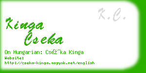 kinga cseka business card